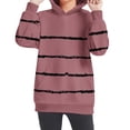 thumbnail image 5 of ZyeKqe Toddler Clothes Boys Girls Fleece Lined Hoodies Kids Fall Winter Long Sleeve Shirts Striped Pullover Hooded Sweatshirts, 5 of 6