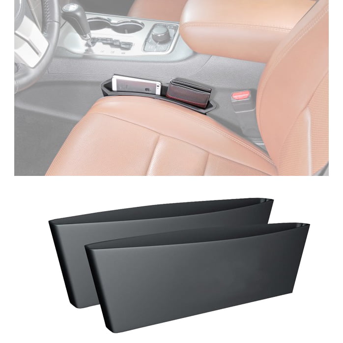 Card Cup Holder JIAKANUO Auto Car Seat Side Gap Catcher,Console Pocket Organizer,Car Seat Gap Filler BLK 