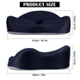 thumbnail image 2 of Deago Memory Foam Seat Cushion for Office Chair & Car, Ergonomic Cushions Pad Pillow for Pressure Relief Sciatica & Pain Relief for Long Sitting (Navy), 2 of 9