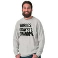 thumbnail image 5 of Worlds Okayest Grandpa Funny Men's Long Sleeve Tee T Shirt Brisco Brands X, 5 of 5