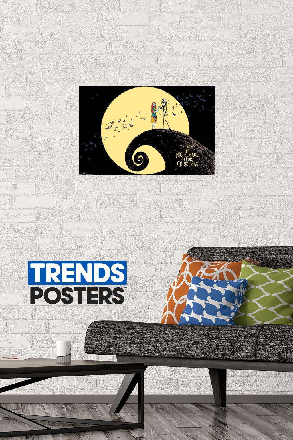 Disney Tim Burton's The Nightmare Before Christmas - Moonlight Wall Poster, 14.725" x 22.375"