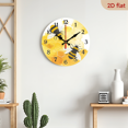 thumbnail image 5 of 2D Flat 1pc Beehive Design 25 cm European and American Style Round Silent Plane Wooden Clock - Battery Not Included, Silent Wall Clock, Add Joyful Time Your Study or Living Room, Perfect Gift for, 5 of 7