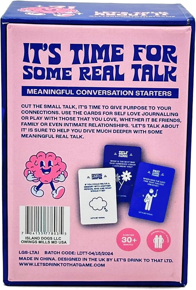 Island Dogs Let's Get Social - Let's Talk About It Card Game | Fun Party & Family Activity | Conversation Starter for Teens & Adults | 120 Cards for Meaningful Connections