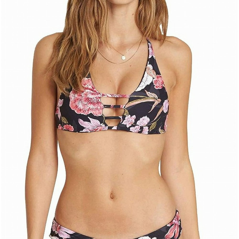 Billabong Womens Medium Floral Bikini Top Swimwear M