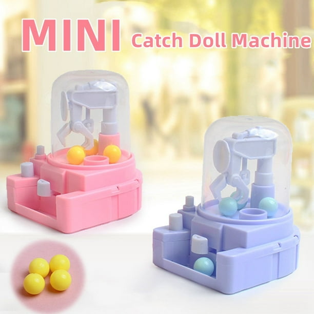 Children Claw Machine Game Capsule Toy Mini Cute Catch Doll Machine Toy Catch Game Crane Machines Children Xmas Birthday GiftYellow He Qiyong unisex