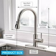 thumbnail image 5 of feetron Stainless Steel Brushed Nickel Kitchen Faucet, 5 of 10