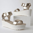 thumbnail image 5 of J. Adams Surf Platform Sandals for Women - Ankle Strap Open Toe  Heels -Stylish Vegan Leather Sandal, 5 of 7