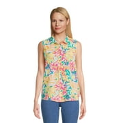 Time & Tru Women's Sleeveless henley