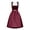 1Red, variant on Xijirk Women's Dirndl Dress Traditional Bavarian Square Neck Lace Puff Sleeve Vertical Line Geometric Diamond Midi Bow Sash for Oktoberfest Themed Party Cosplay,S