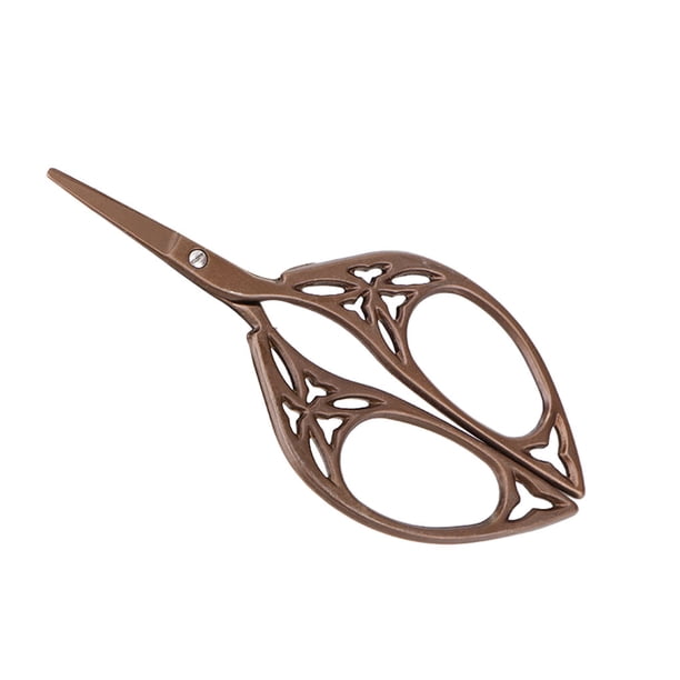 Speravity Tijeras de sastre profesional de acero inoxidable para coser y bordar tijeras fáciles de bordar Herramientas y ferretería Corte abanico marrón