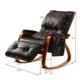 thumbnail image 6 of Massage Rocking Chair with Pillow & Adjustable Footrest,PU Leather Electric Massage Chair with Vibration Massage and Heating Function,Recliner Chair with Side Pockets,for Living Room Bed Room Office, 6 of 8