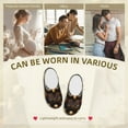 thumbnail image 7 of Balery Quirky Owl With Glasses Pattern Women's Fuzzy Memory Foam Slippers Fluffy Winter House Shoes Indoor and Outdoor-35/36, 7 of 7