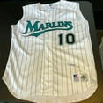 thumbnail image 2 of Gary Sheffield Twice Signed Authentic Florida Marlins Game Model Jersey JSA COA, 2 of 10