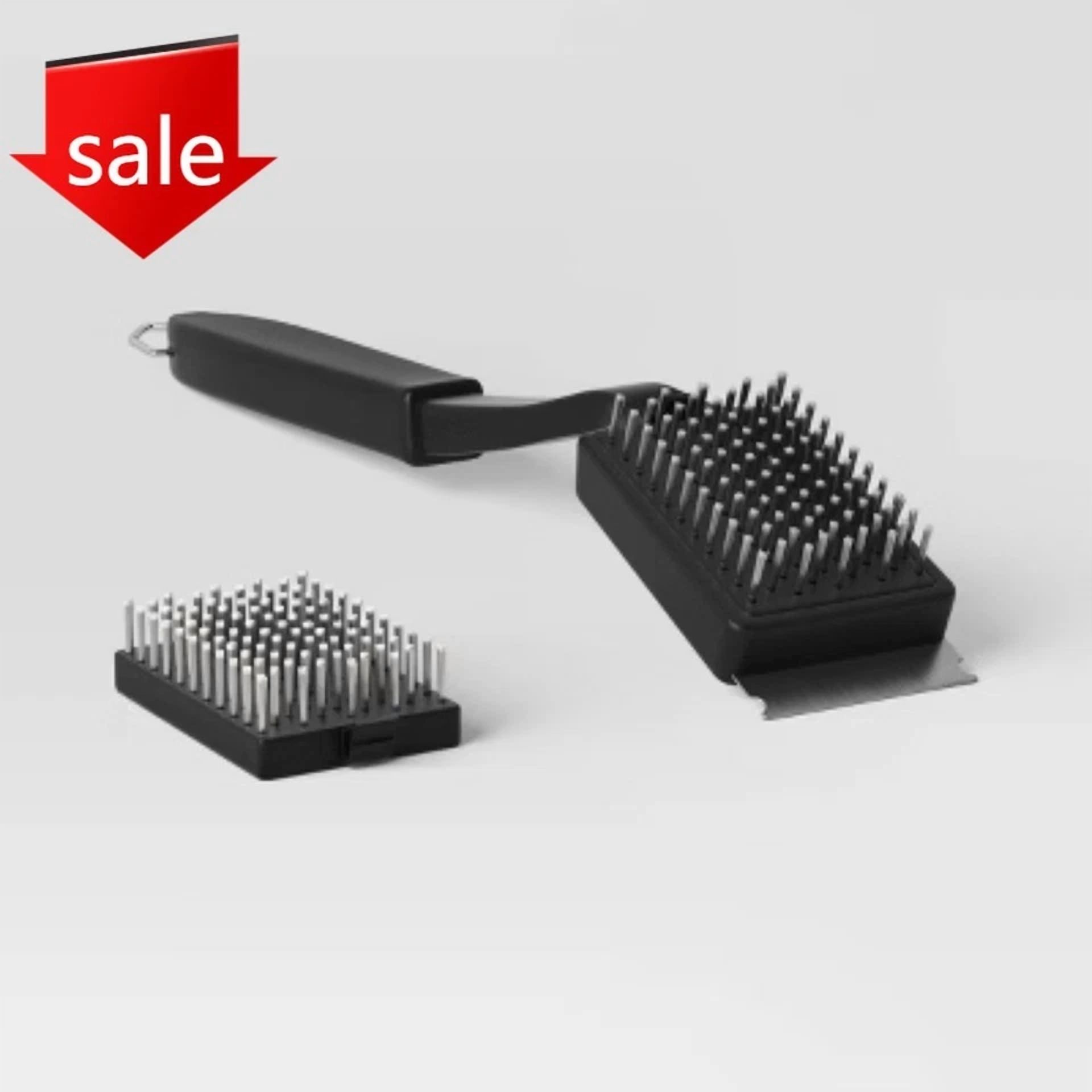 Room Essentials™ 2Pc Black Grill Brush - Stainless Steel Bristles