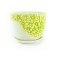 thumbnail image 4 of K-Cliffs 6.7" x 5.3"/5.2" x 4.3"/3.8" x 3.2" Round Lime-Yellow Ceramic Planter Pots, 4 of 15