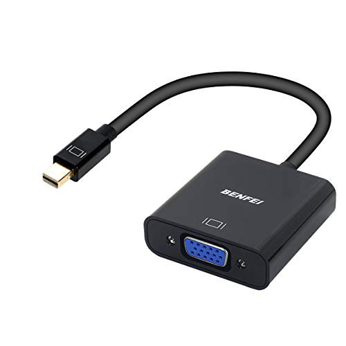 Mini DisplayPort to VGA, Benfei Mini DP Display Port to VGA (Thunderbolt Compatible) Male to Female Adapter Compatible for ThinkPad SurfacePro PC