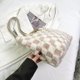thumbnail image 5 of Bolso de hombro informal y esponjoso para mujer, bolso a cuadros para otoño e invierno, 5 of 9