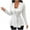 White Womens Work Blazers, variant on BSDJILFG Blazers for Curvy Women Textured Ribbed Knit Peplum Top Soft Comfy Long Sleeve V-Neck Ruffle Hem Jackets