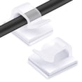 thumbnail image 1 of Pack of 60 Cable Clips, Adhesive Cable Ties, Self-Adhesive Cable Clamp Storage, Cable Jumpers, for Cable Management, Transparent, 1 of 5