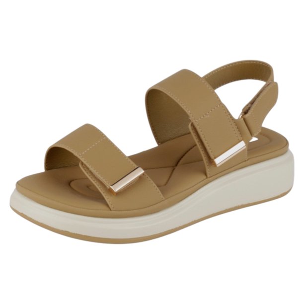 Sandalias de piso Steps en Piel vegana – Café
