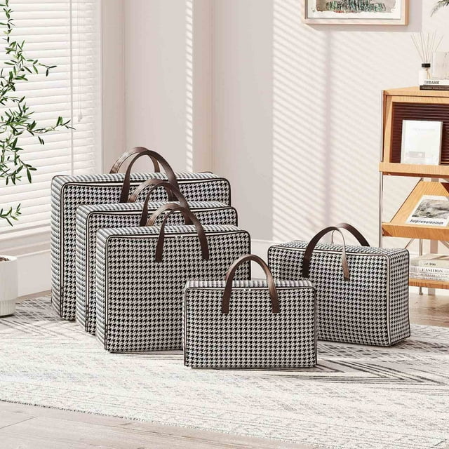 Offres! Gspmoly Sacs de Rangement Réutilisables Extra Larges avec Poignées et Fermetures Éclair Solides, Robustes, Lavables, Sac de Déménagement, Organisateur de Placard sous le Lit pour Literie et Couvertures, Offres