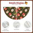 thumbnail image 3 of Fotbe red green coffee cup Pattern Christmas Tree Skirt, Tree Skirts Plush Christmas Decorations, Christmas Tree Skirts Xmas Decorations Holiday Party Decor-48", 3 of 6