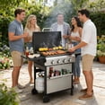 thumbnail image 2 of All-in-One Propane Gas Grill with Grilling & Griddling Functions, 745 Sq.Inch Cooking Space for Patio or Camping, 2 of 7