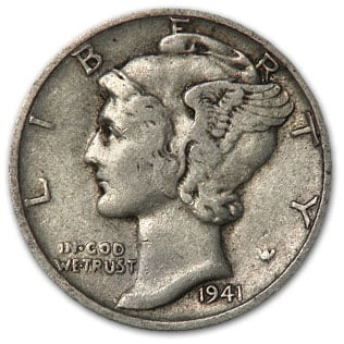 Mercury Dimes 1941  S 