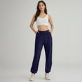 thumbnail image 5 of Sweatpants Women Baggy High Waisted Sweat Pants Fall Clothes Casual Joggers Y2k Aesthetic Warm Trousers with Pockets 01-Dark Blue XL, 5 of 5