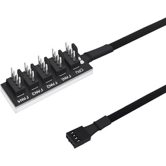 Quystetes PWM ARGB Fan Hub – 9 Ventilatoren, Afstandsbediening, Zwart