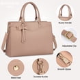 thumbnail image 4 of Bolsa para portátil RAINSMORE para mujer, 15.6 pulgadas, poliuretano, impermeable, color caqui, 4 of 8