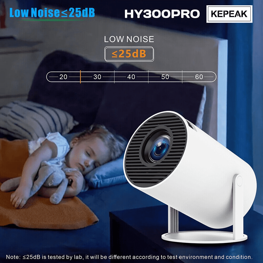 HY300 Mini Projector: 4K, 1080P, WiFi, Portable, Smart HY300 Mini Projector: 4K, 1080P, WiFi, Portable, Smart