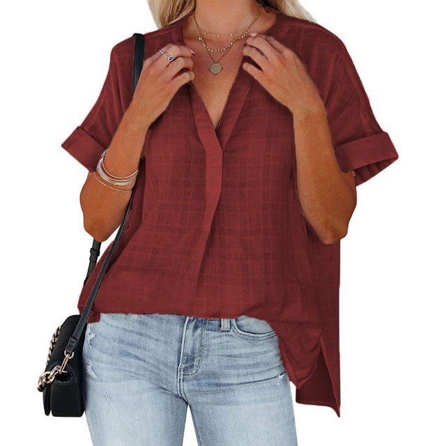 Nouvelle Chemise d'Été à Manches Courtes Fine pour Femmes