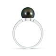 thumbnail image 2 of ANGARA Classic Tahitian Cultured Pearl Solitaire Ring in 925 Sterling Silver for Women | June Birthstone, Birthday, Anniversary, Jewelry Gift for Women | Pearl Ring, 2 of 8