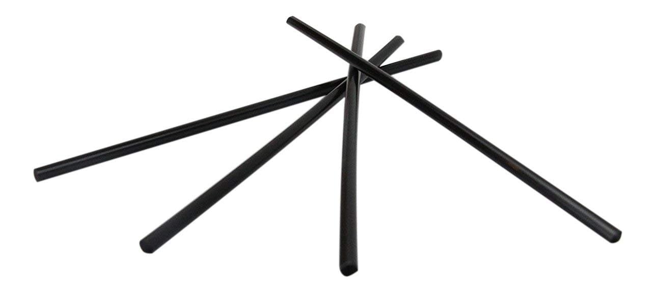 Black Plastic Coffee Stirrers Stir Stick Straws 1000 Count - 5.25