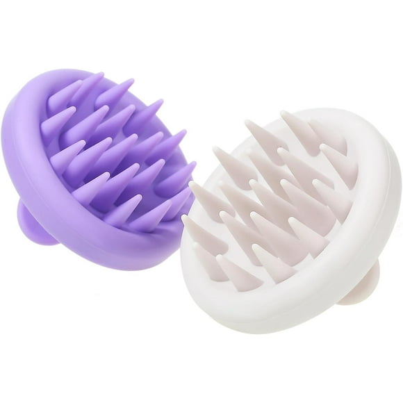 (Grey)SDIGV Silicone Scalp Massager Shampoo Brush, Hair Scrubber with Soft Silicone Bristles, Scalp Scrubber, Wet Dry Scalp Massager Hair Growth & Scalp Car