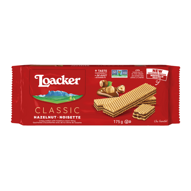 Loacker Wafer Hazelnut Baked Cookies 175GR