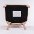 thumbnail image 6 of French Style Solid Wood Frame Antique Painting Linen Fabric Square Rattan Back Dining Chair, Set of 2, Cream 90982, 6 of 9
