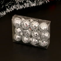Mecorevxz 12 Pcs Mirror Christmas Ball 3cm Cool Hanging Party Reflective Ball with Hanging Ring for Christmas Tree Decor
