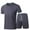 Gray, variant on ZZwxWA Men's Short Sleeve T-Shirts and Shorts Sets 2 Piece Summer Outfits Solid Color Tracksuits Casual Sports Suits Tax Free Weekend
