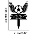thumbnail image 5 of Custom Soccer Metal Memorial Stake Personalized Football Player Grave Marker Name Sign Ball With Wings Remembrance Stake Decor, 5 of 6