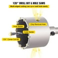 thumbnail image 6 of Heavy-Duty Hole Cutter Kit for Concrete (5 Sizes, SDS Plus/MAX) w/ Extension Rod – Cement, Masonry, Stone Drilling, 6 of 11