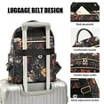 thumbnail image 3 of FORMRS Mini Backpack Purse for Women Travel Daypack Casual Shoulder Bag, Black Floral Pattern, 3 of 7