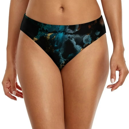 Gibobby Women High Waisted Bikini Bottoms Full Coverage Swimsuit Bottoms Ruched Bathing Suit Bottom(Green M)
