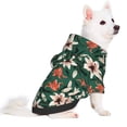 thumbnail image 2 of Honeii Lilies Flowers Print Small Dog Hoodies Pet Hooded Sweatshirts Fall Winter Puppy Cat Sweaters Warm Clothes for Small Dogs Outfits Costume-Large, 2 of 7
