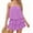 Purple, variant on Smocked Jumpsuit Strapless Women Off The Shoulder Romper Flowy Strapless Playsuits