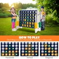 thumbnail image 4 of Gymax Jumbo 4-to-Score Game Set 4 in A Row Kids Adults w/ 42 Jumbo Rings, 4 of 10