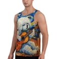 thumbnail image 2 of Bixox Dog Guitar Starry Night Pattern Men's Gym Tank Tops Workout Sleeveless T-Shirts Athletic Muscle Tank Training Bodybuilding Shirts,S-4XL, 2 of 7