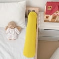 thumbnail image 6 of Btomtd 23.6x5.9 in Cylindrical Pillowcase Solid Color Pillow Cover Linen Look Pillowcase Candy Shape Pillow Cover Thick Bolster Pillowcase, Yellow, 6 of 6