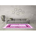 thumbnail image 3 of Ahgly Company Indoor Square Abstract Pink Contemporary Area Rugs, 3' Square, 3 of 4